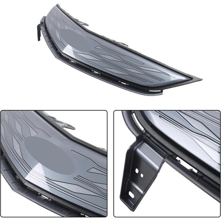 Findmall 2-Piece Glossy Gray Front Upper and Lower Grille Molding Trim Set Replacement for Bolt EV 2017-2021 42576622 42729655