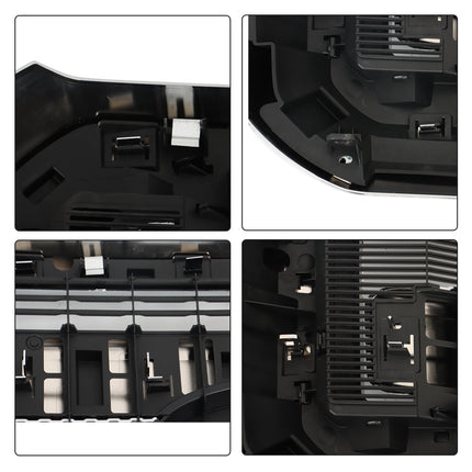 Findmall Chrome Front Upper Grille Assembly with Bracket Replacement for F-250 F-350 F-450 and F-550 Super Duty 2011-2016