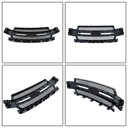 Findmall Front Grille Upper Chrome Mesh Style Replacement for F150 2018-2020