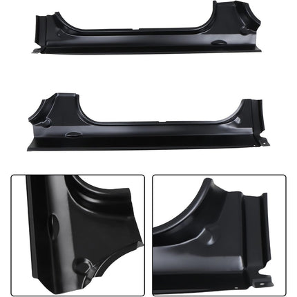 Findmall 6-Piece Rocker Panel and Cab Corner Kit for 2009-2014 Ford F-150 SuperCrew, Black