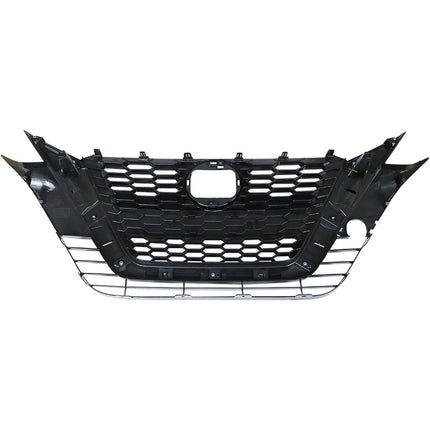 Findmall Front Grille for 2019-2021 Nissan Altima, Black with Chrome Trim