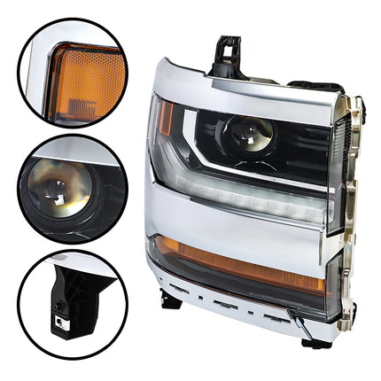 Findmall Headlight Assembly Replacement for Silverado 1500 Right RH