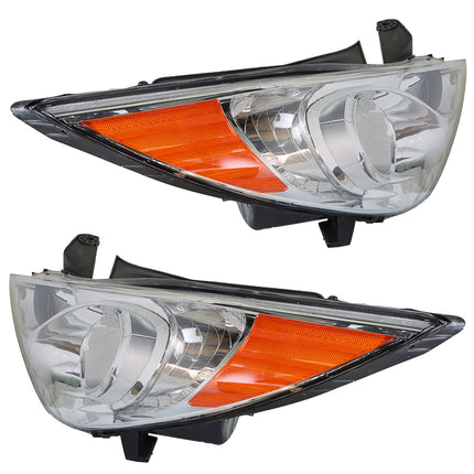 Findmall Headlight Assemblies for 2011–2014 Hyundai Sonata Front Left and Right, Replaces 92101-3Q000 and 92102-3Q000