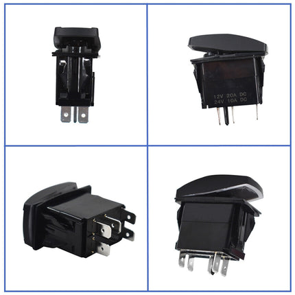 Findmall 12V LED Universal Fog Light Laser Rocker On/Off Switch Wiring Harness 40A Relay Fuse Red