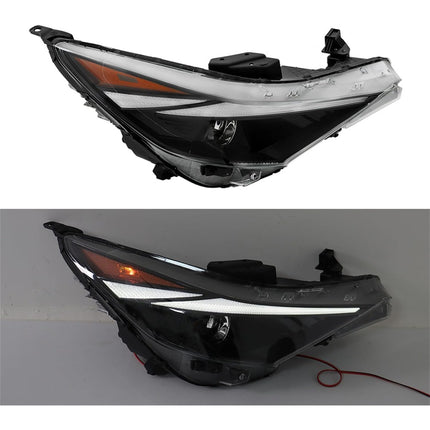 Findmall Headlight Assembly for 2021–2022 Hyundai Elantra Front Right Passenger Side, Replaces 92102-AB000