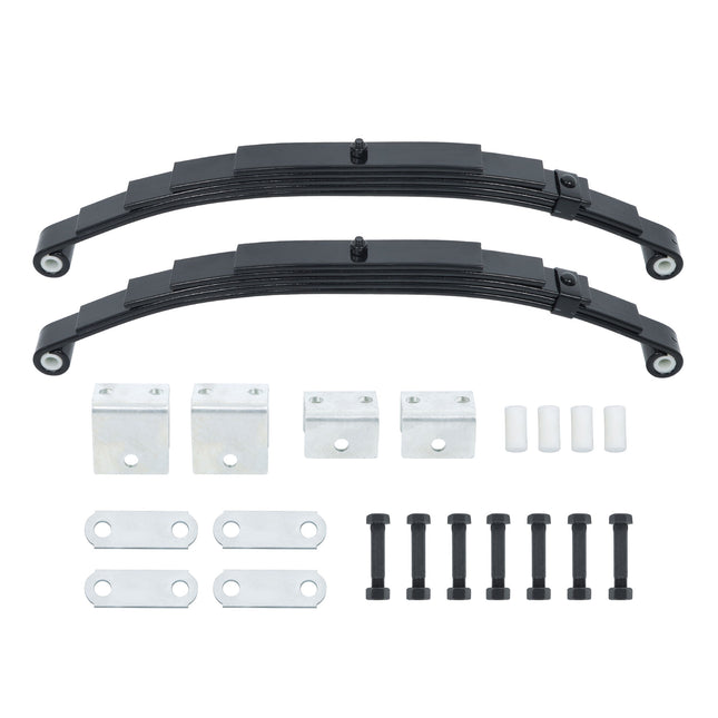 Findmall 2-Spring 5-Leaf Double-Eye Trailer Suspension Kit, 3,000 lb per Spring with Hangers and Shackles