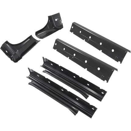 Findmall 6-Piece Slip-On Rocker Panel and Cab Corner Kit for 2014-2018 Chevrolet Silverado GMC Sierra Crew Cab, Black