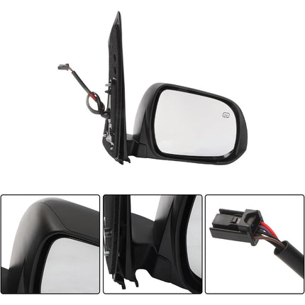 Findmall Side Mirror Assembly for 2011-2012 Sienna, Passenger Side, Power, Heated, 5-Pin