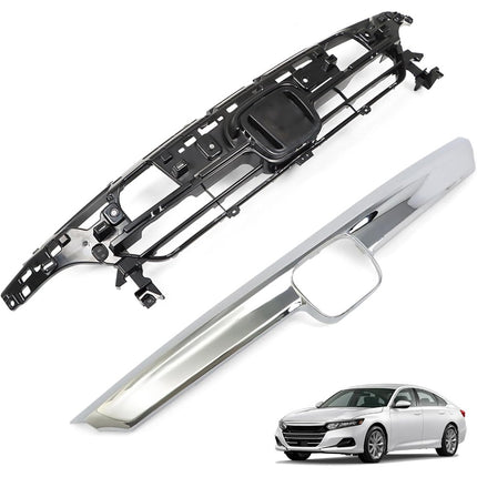 Findmall Front Upper Grille and Chrome Trim Kit for 2021-2022 Honda Accord, Black and Chrome