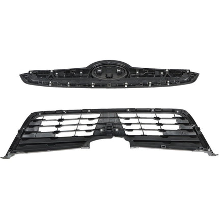 Findmall Front Upper Grille Assembly for 2019-2021 Subaru Forester, Black with Chrome Trim