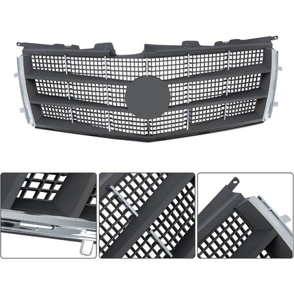 Findmall Chrome Mesh Front Bumper Grille Replacement for CTS 2008-2011 GM1200616