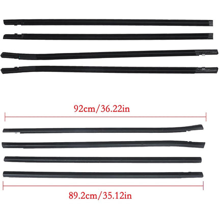 Findmall Window Weatherstrip Molding Kit for 2016-2019 Honda Civic Sedan, 4-Piece