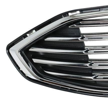 Findmall Front Bumper Upper Lower Grille Grill Replacement for 2017 2018 Fusion Black