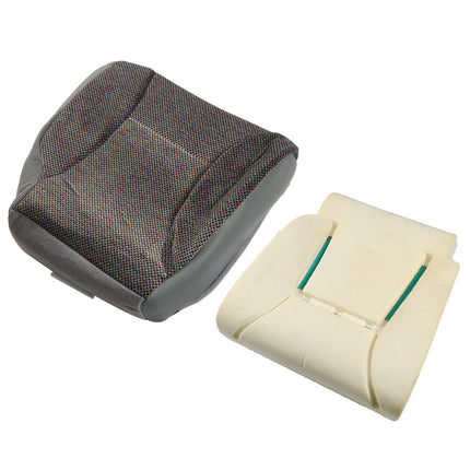Findmall LH Driver Side Cloth Seat Cover with Foam Cushion Replacement for 1998-2002 Ram 1500 2500 3500 SLT (Mist Gray + Beige)