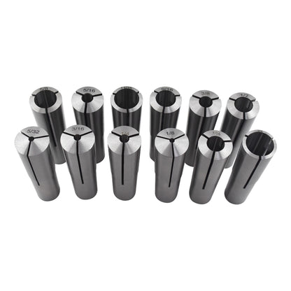 findmall 3MT MT Collet 12 Pcs Set 1/8" - 3/4" With 3/16 1/4 3/8 1/2 5/8 Chuck Fit for Bridgeport