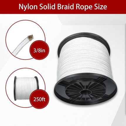 Findmall Nylon Solid Braid Rope with Spool, Durable Utility Cord for Outdoor, Camping, Boating, DIY & General Purpose Use