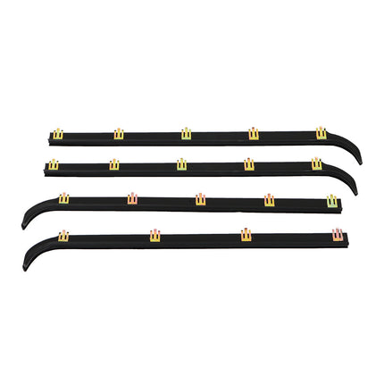 Findmall Window Sweep & Run Channel Weatherstrip Kit for 1987-1996 Ford F-Series, 6-Piece