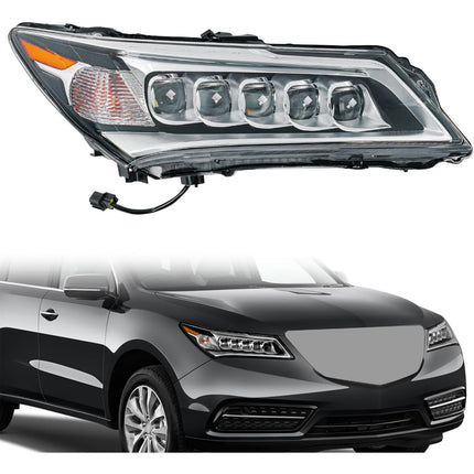 Findmall Headlight Assembly RH Replacement for Acura MDX 2014-2016
