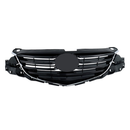Findmall Front Upper Mesh Grille for 2015-2016 Mazda CX-5, Black with Gray Bar