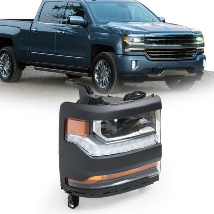 Findmall Headlights Assembly Replacement for Silverado 1500 2016-2018 RH