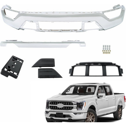 Findmall 6Pcs Front Bumper Face Bar Kit Replacement for 2021‑2023 F‑150, Without Sensor Holes