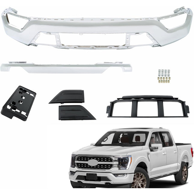 Findmall 6Pcs Front Bumper Face Bar Kit Replacement for 2021‑2023 F‑150, Without Sensor Holes