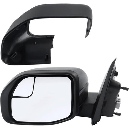 Findmall Driver Side Power Mirror with Wide-Angle Spotter Matte Black Electric 3-Pin Connector