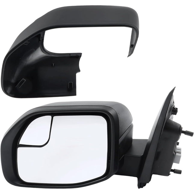 Findmall Side Mirror Assembly, Driver Side, Power, Wide-Angle Spotter, 3-Pin, Matte Black