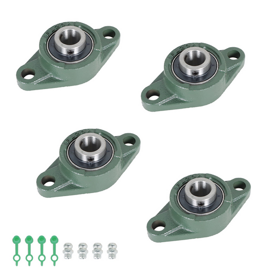 findmall 4Pcs UCFL204-12 Pillow Block Bearing 3/4 Inch Bore Pillow Block Bearings Bearing Steel 2 Bolt Pillow Block Flange Bearing Self Alignment