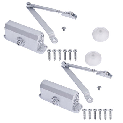 findmall 2x Aluminum Door Closer 25-45KG Two Independent Valves Control Sweep Commercial