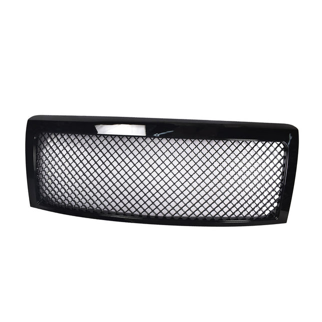Findmall Glossy Black Mesh Front Upper Hood Grille Replacement for F-150 2009-2014 9L3Z8200A