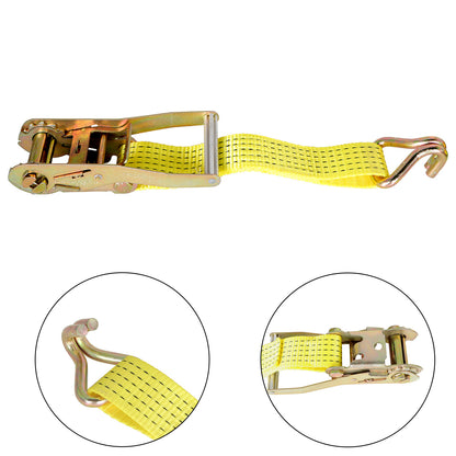 8Pcs Ratchet Straps 2 Inch x 15 Feet Tie-Down Straps 5000Lbs Heavy Duty Ratchet Cargo Strap Fit for Moving and Securing Cargo