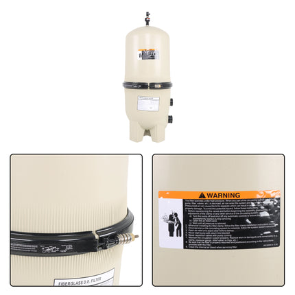 Findmall EC-180009 60 Sq. Ft. D.E. Pool Filter High Efficiency, Durable Replacement for 180009 Pool Filter