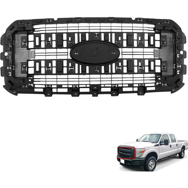 Findmall Black Front Upper Grille Bracket Replacement for F-250 F-350 F-450 and F-550 Super Duty 2011-2016