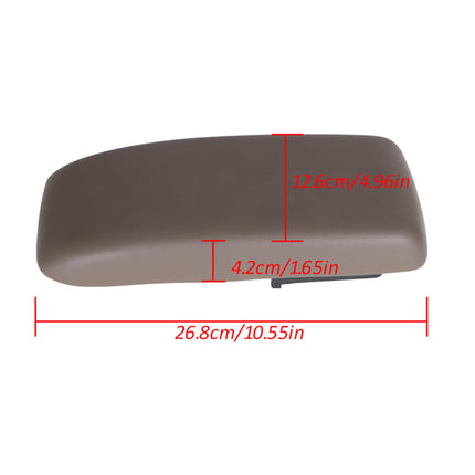 Findmall Oak Tan Leather Center Console Lid & Latch Replacement for 1995-2000 Tacoma 1996-1998 4Runner 5890535040E0