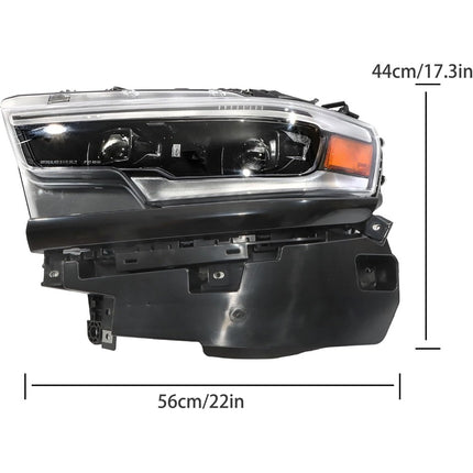 Findmall Headlights Assembly Replacement for Ram 1500 2019-2024 W/DRL
