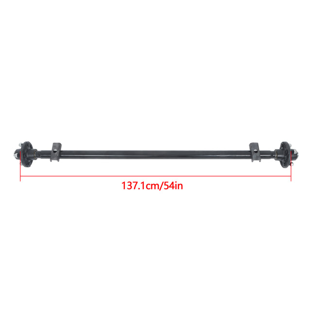 Findmall 2,000 lb Trailer Axle with U-Bolt Kit, 4 on 4 in, 54 in Hub Face