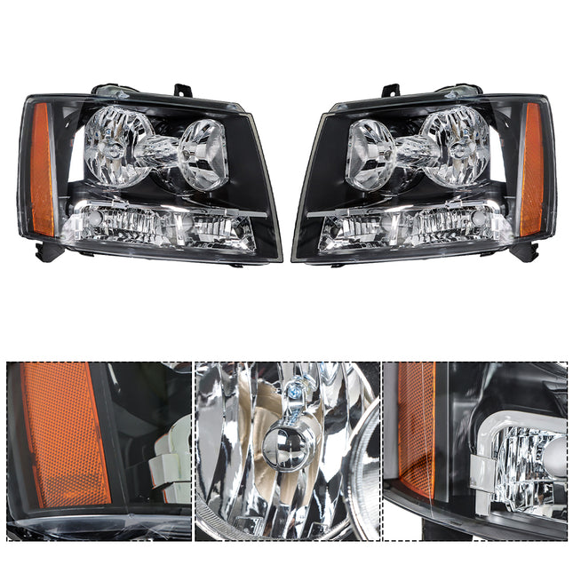 Findmall Headlights Front Head Lamps Replacement for 2007-2014 Avalanche Suburban Tahoe Headlight Assembly Pair Driver and Passenger Side
