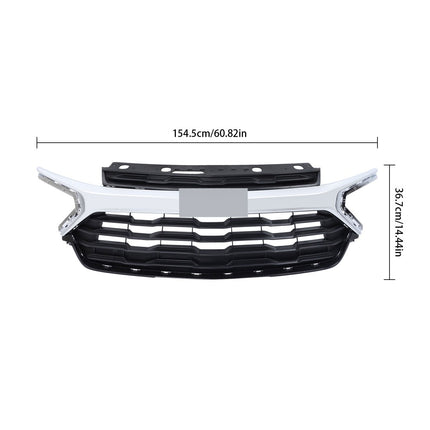 Findmall Chrome Front Upper Bumper Grille Replacement for Trailblazer LT and LS 2024-2026