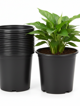 findmall 10pc Plastic Nursery Plant Pots with Drainage Holes – Durable Garden Planters for Flowers, Herbs & Vegetables
