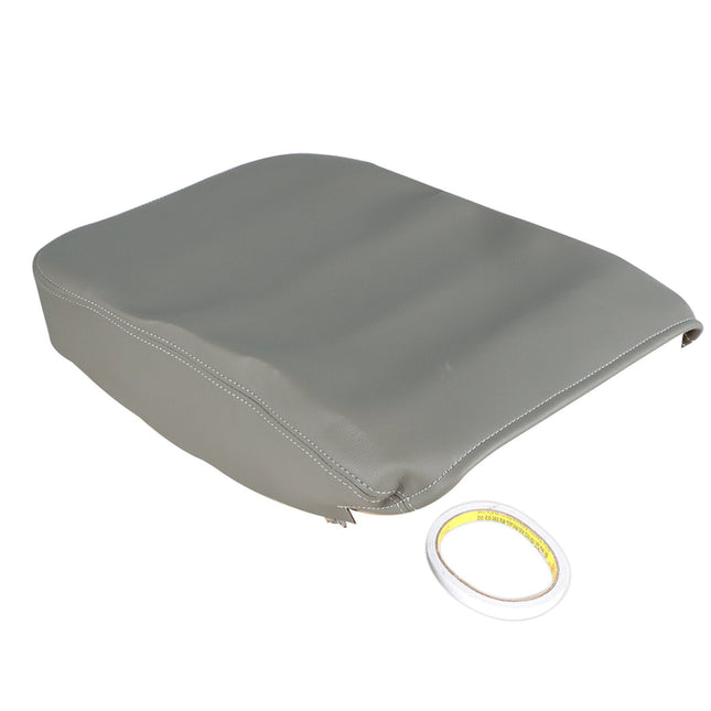 Findmall Gray Center Console Armrest Lid Leather Protector Cover Replacement for 2002-2008 Ram