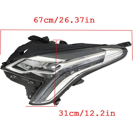 Findmall Driver Side Headlights Assembly with DRL Replacement for XTS 2018 2019 Housing Chrome Lamp LH 1PC 84469439 GM2502480