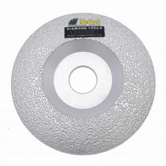 4-1/2 Inch Vacuum Brazed Diamond Grinding Disc Diamond Grinding Cup Wheel Fit for Granite Marble Iron Steel Masonry Convex Vacuum Brazed Grinding Disc Fits 7/8 Inch Arbor (1 Pcs)