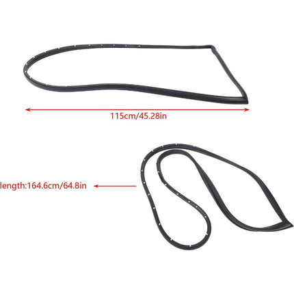 Findmall Rubber Door Weatherstrip Seal Kit for Oldsmobile 88 & GM Sedans, 4-Piece