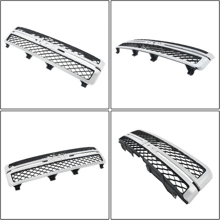 Findmall Black and Chrome Front Bumper Grille Replacement for Silverado 2500HD and 3500HD 2011-2014 20966058 GM1200639