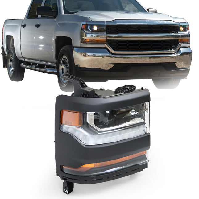 Findmall Headlights Assembly Replacement for Silverado 1500 2016-2018 RH