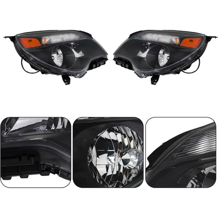Findmall 2PCS Headlights Assembly Replacement for Equinox 2011-2015 Black Housing Lamp Driver Side and Passenger Side GM2502338 GM2503338