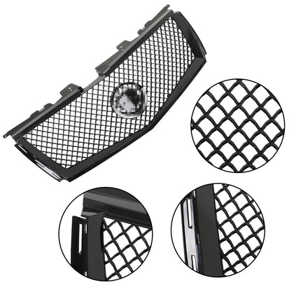 Findmall Glossy Black Mesh Front Bumper Grille Replacement for CTS 2008-2013