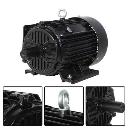 findmall 5 HP Electric Motor 184T Frame 1480/1770RPM 3 Phase Motor General Severe Duty Motor TEFC 50/60Hz 230/460V 1 1/8 Keyed Shaft