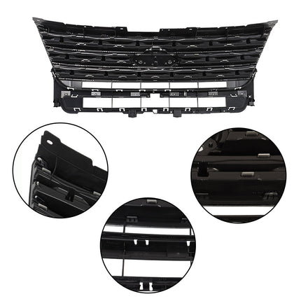 Findmall Front Grille Upper Silver Replacement for Explorer 2016-2017 FB5Z8200AC